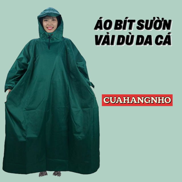 ÁO MƯA BÍT VẢI DÙ DA CÁ