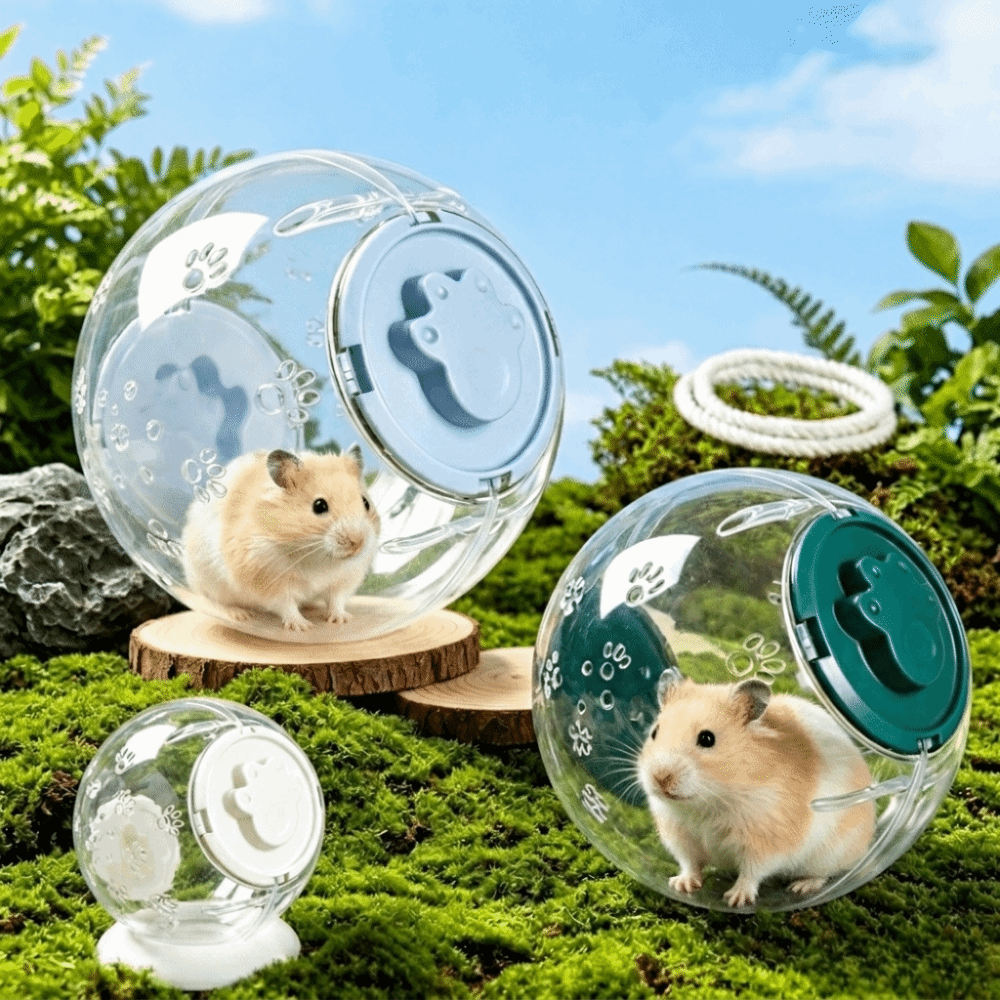 Traction Rope Portable Hamster Running Ball Escape Proof Multi-function Hamster Exercise Ball Creative Durable Small Pet Running Ball Small Pet