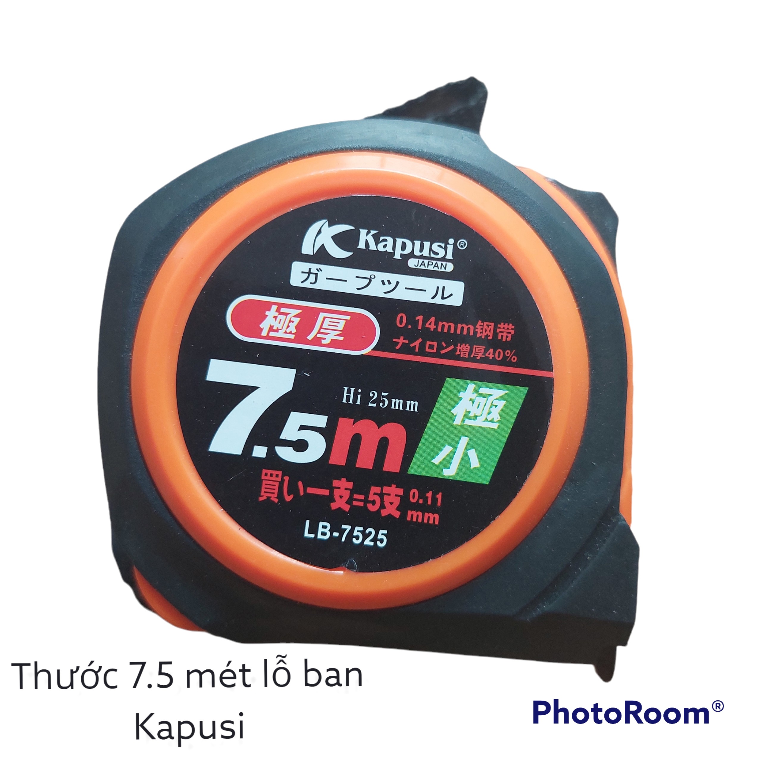 Thước kéo lỗ ban , phong thuỷ loại 3 mét 5 mét  hoặc 7.5 mét thương hiệu Kapusi Thước nền trắng rõ số thước dùng cho thợ dùng đo đạc , thước 5 mét 7 mét lỗ ban- Cửa Hàng Nam