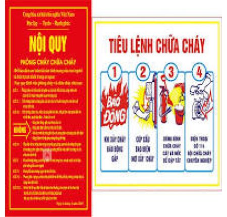 Bộ nội quy và tiêu lệnh pccc