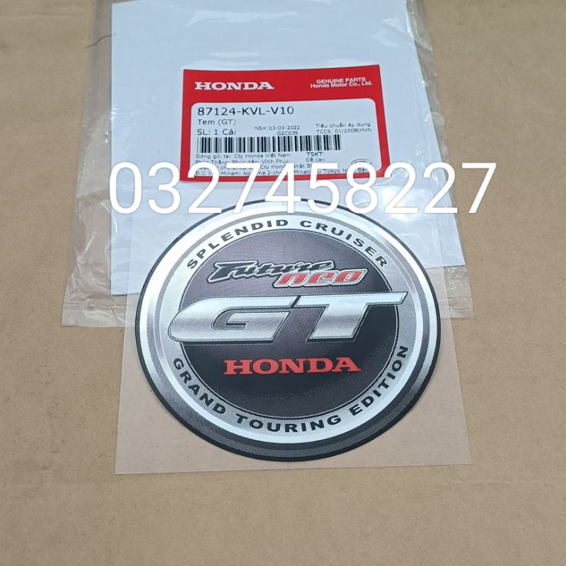 Tem tròn logo bửng yếm xe future neo gt zin honda