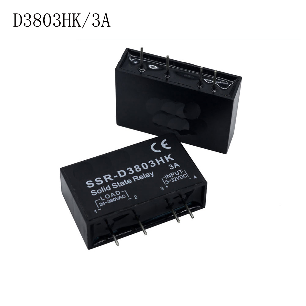 Ssr single phase small solid state relay pcb ssr-d3803hk d3805hk d3808hk for pins 3a 5a 8a dc-ac solid state relay