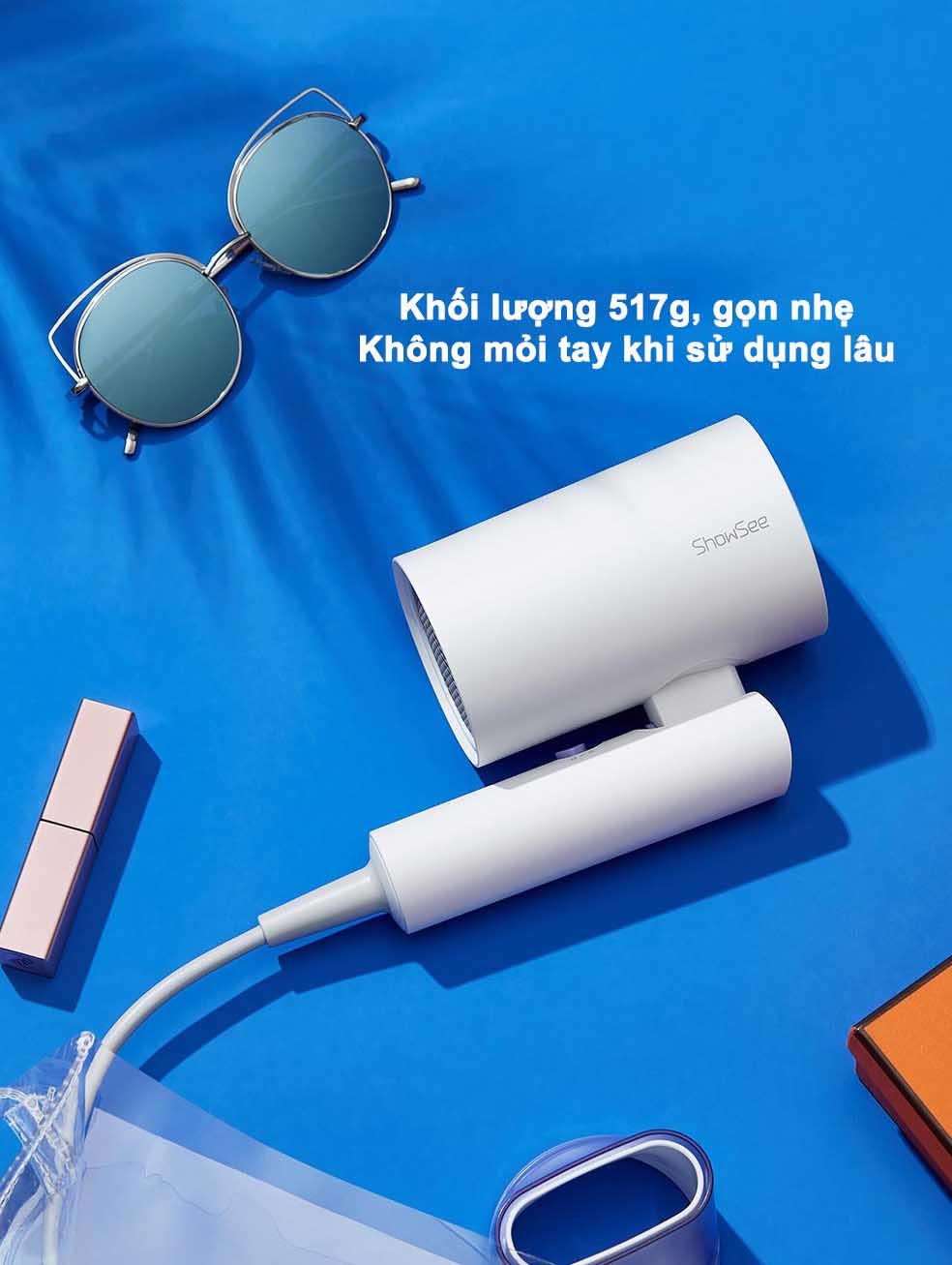 (Mixhome HCM) Máy sấy tóc Xiaomi Showsee A4-W Trắng (Hàng chính hãng - BH 3 tháng)