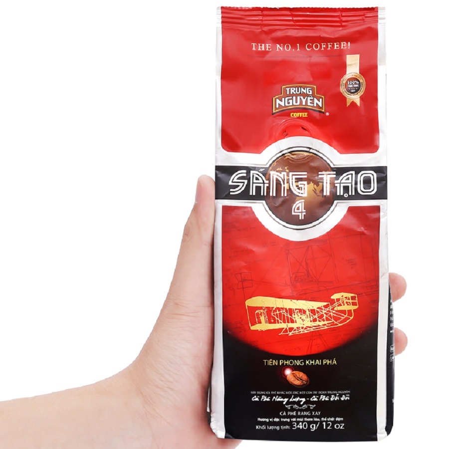 ( 02 GOI ST4) Cà phê Sáng tạo 4 Trung Nguyên( Túi 340gam - Cà phê pha phin)
