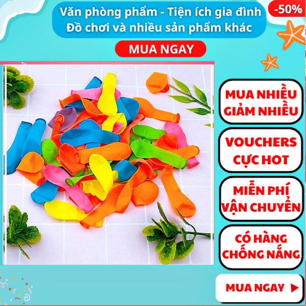 Túi 50 bong bóng nhỏ đủ màu ✓ bong bóng sinh nhật ✓ bong bóng trang trí đẹp ✓ bong bóng đồ chơi ✓ Nguyễn Thùy Store