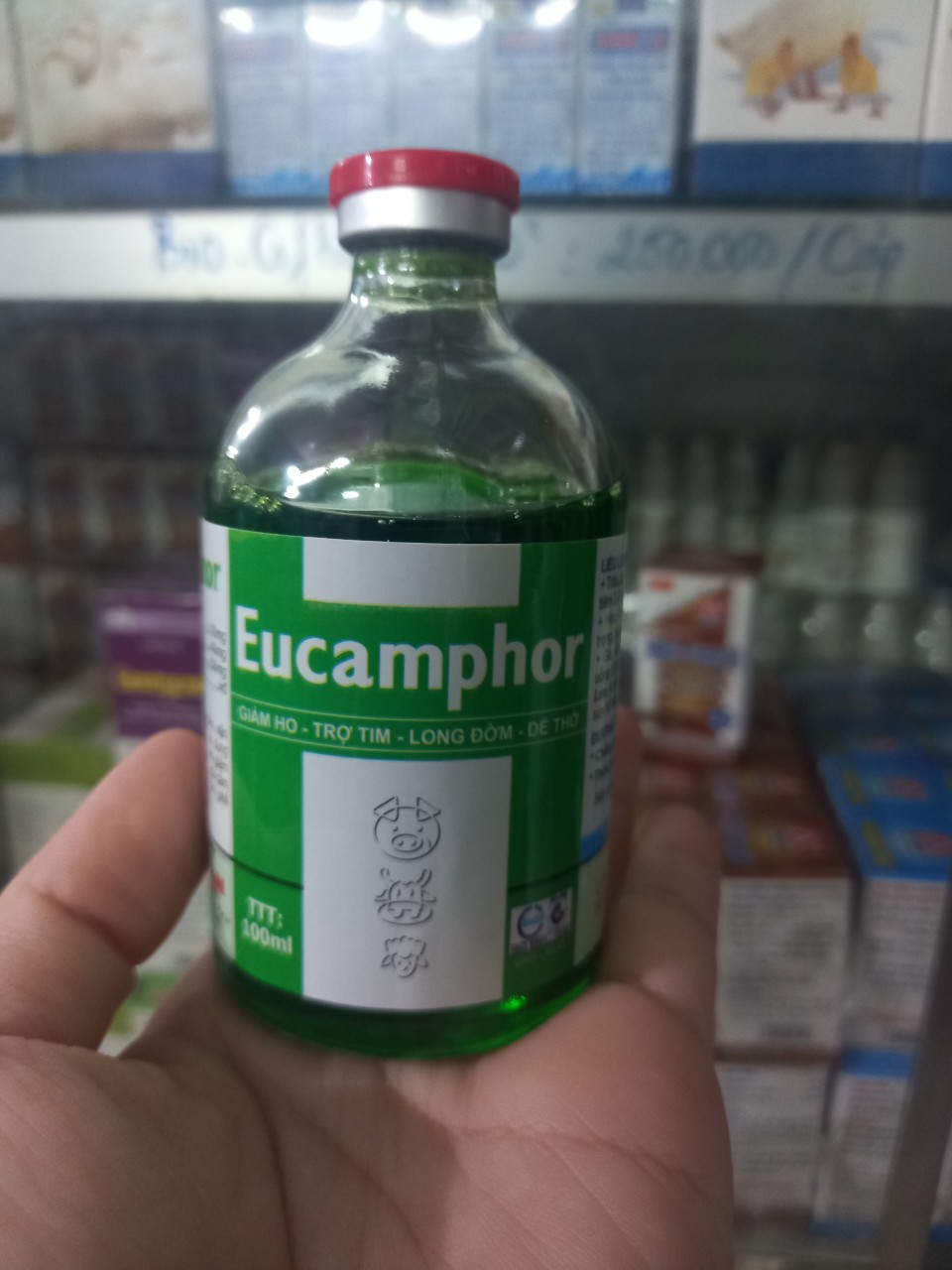 Eucamphor, Chai 100ml, Hỗ Trợ Hô Hấp Cho Vật Nuôi