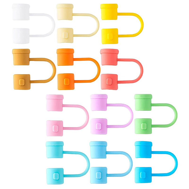 miankeji 4PCS Silicone Straw Tip Caps Reusable Dust-Proof Straws Covers Drinking Straw Tip Covers Straw Toppers Drinking Tool 8MM Mini