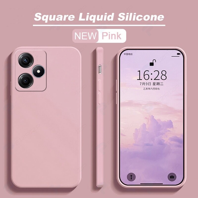 Realme c51 2023 square liquid casing for realme c51 c 51 51c realmec51 realmi c51 4g 5g phone case square silicone shockproof soft back cover casing