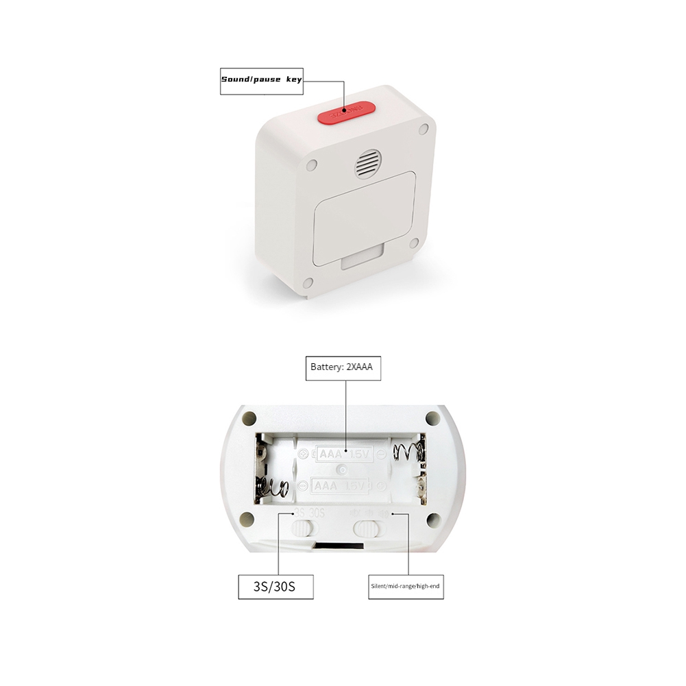 Pomodoro Timer for Kitchen, Time Management Study Classroom Timer, 60-Minute Visual Timer with Silent Operation
