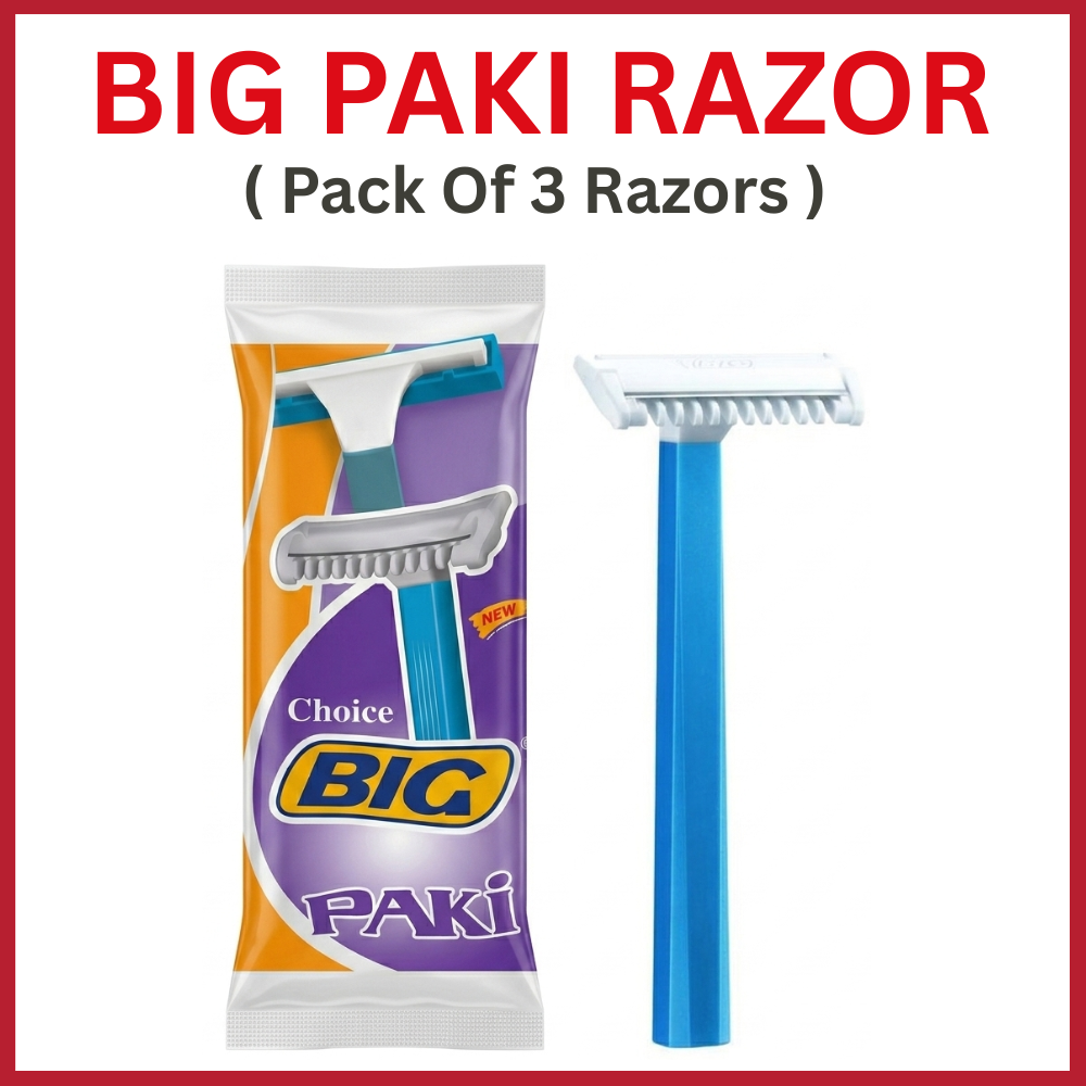 Indian Razor Pack Choice Big Paki Razor For Men (Pack Of 3 Razors) Razor For Women Big ...