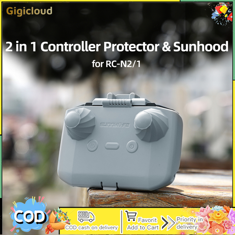 Protective Cover Sun Hood Drone Remote Controller Protective Case Cover Sunshade Compatible For DJI Mini 4 Pro/Air 3/RC-N2/1