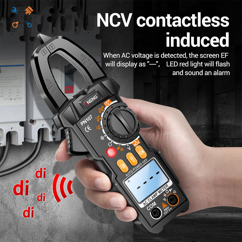Ziqqucu ANENG Clamp Meter Multimeter Tester Auto Ranging TRMS 4000 Counts AC DC Current Voltage Ohm Volt Amp Meter Electrical Tools