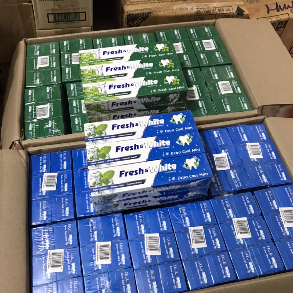 [Ảnh thật] Kem đánh răng Fresh&white thái lan chính hãng