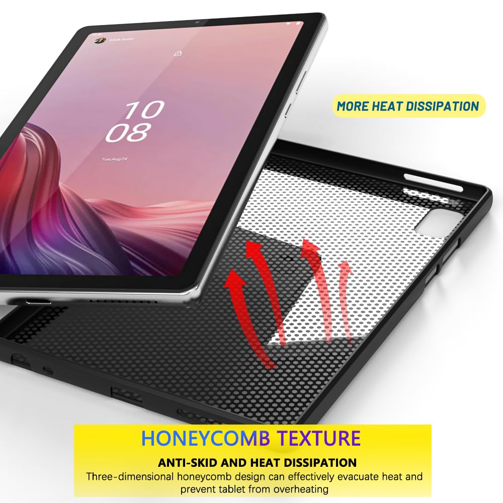 Toetsenbordhoes voor Lenovo Tab M9 2023 Release 9.0 (TB-310FU/TB-310XU), 7 kleuren verlicht, magnetisch afneembaar draadloos Bluetooth-toetsenbord,Blauw