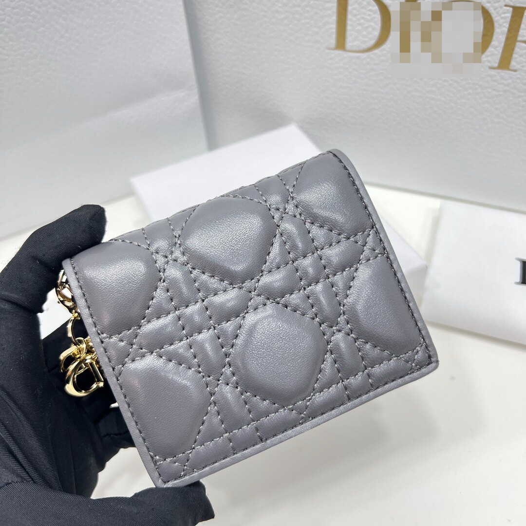 （High end bags）2023D new women's wallet leather short wallet zero wallet Box packaging