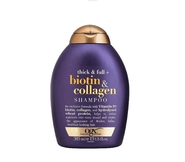 Dầu gội xả ogx thick & full biotin & collagen màu tím