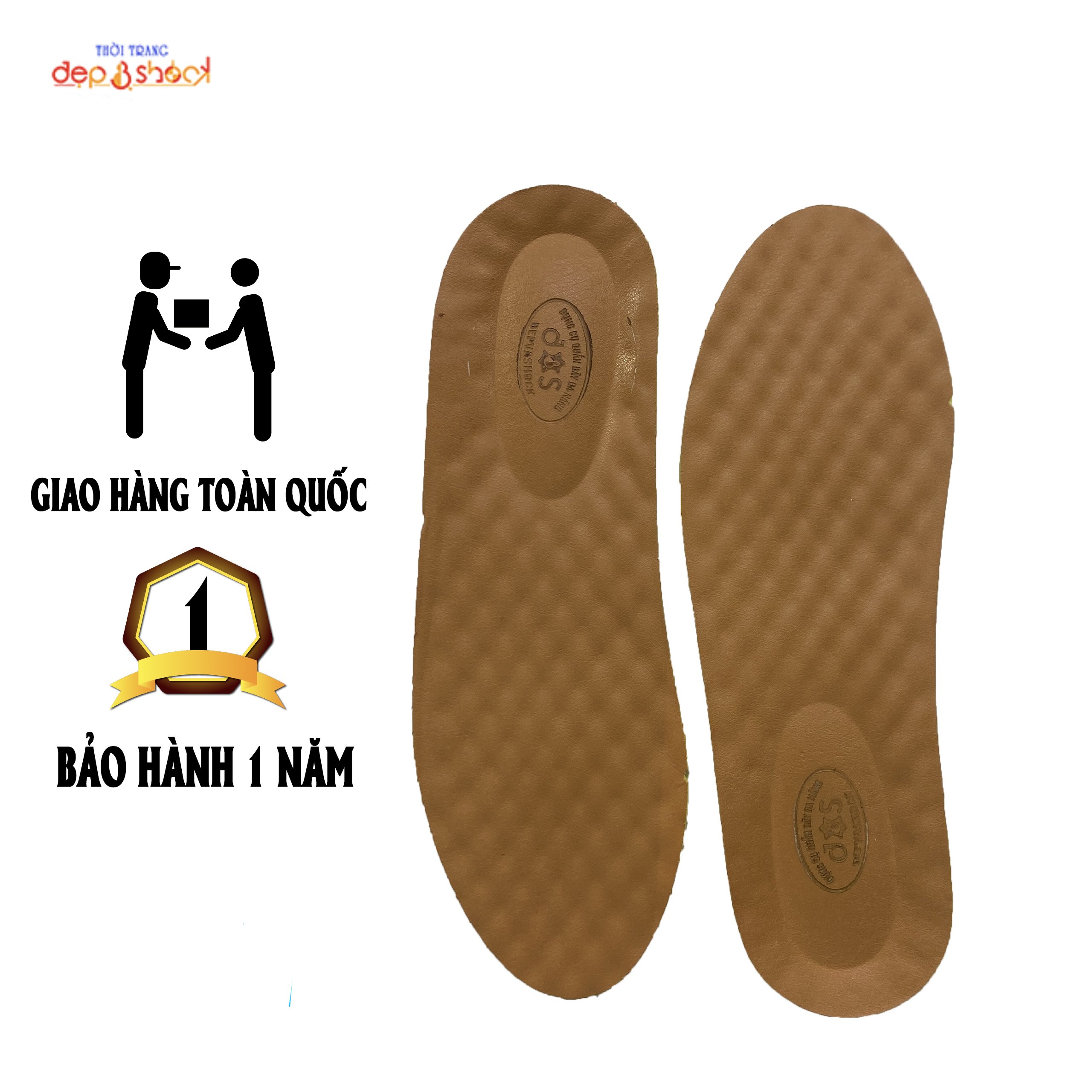 Lót giày chống rộng chất liệu cao su non em chân giúp tăng chiều cao Depvashock