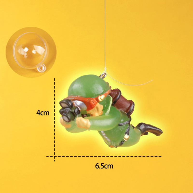💖🎈🎈 Luminous Green Mini Diver Kawaii Simulated Floating Frogman for Aquarium Ornaments Fish Tank Decoration Aquarium Accessories
