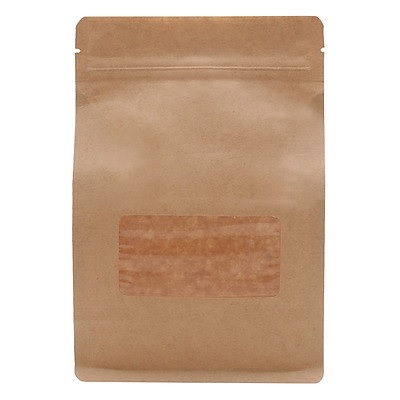 1KG TÚI ZIP GIẤY KRAFT CÓ CỬA SỔ