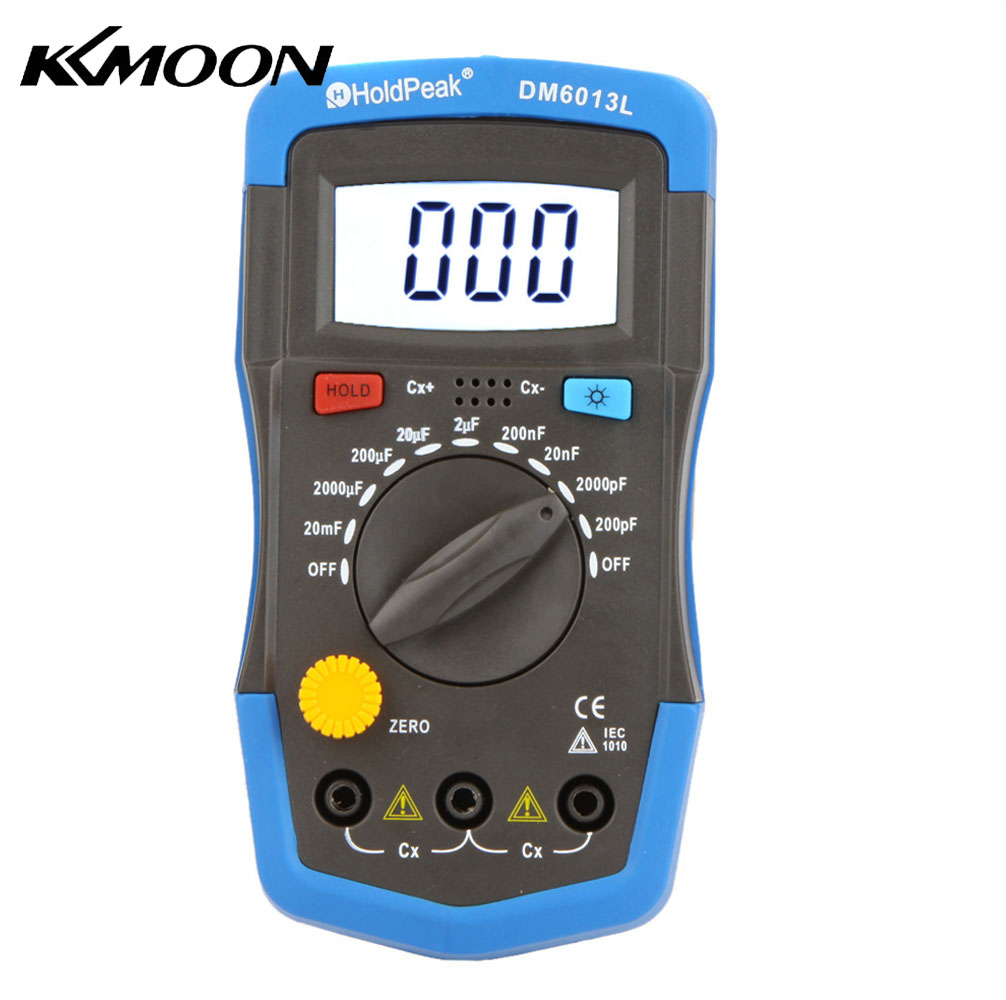 KKmoon DM6013L Handheld Digital Capacitance Meter Capacitor w/ LCD Backlight