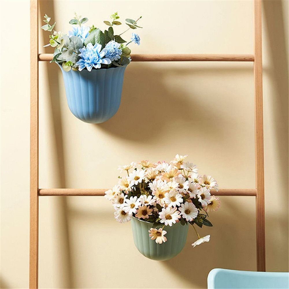 CHARDRUSHRU Door Garbage Bin Wall Mounted Cleaning Tools Waste Bin Storage Bucket Hanging Trash Can Flower Shape