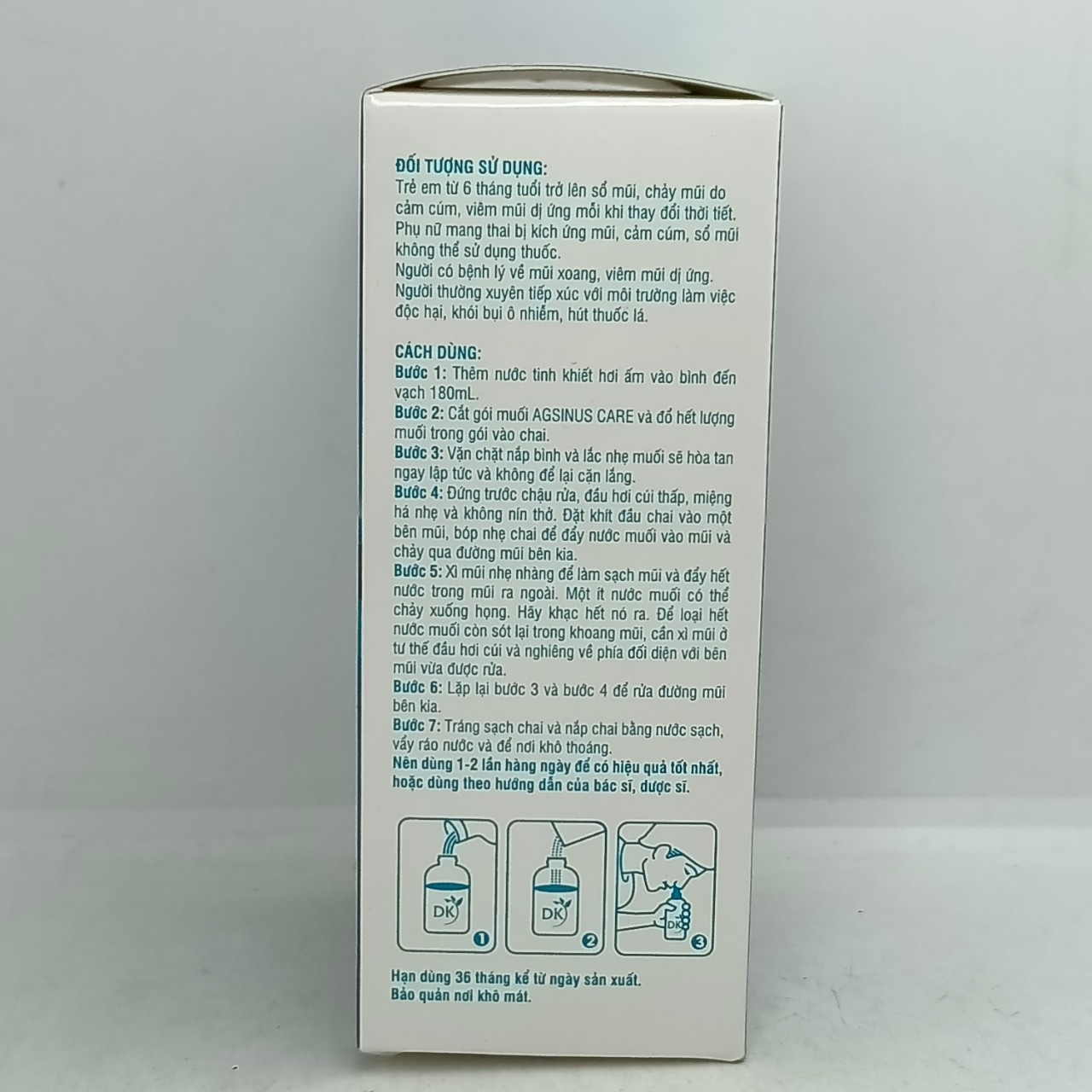 Bình rửa mũi Agsinus Care - Bình kèm 5 gói muối