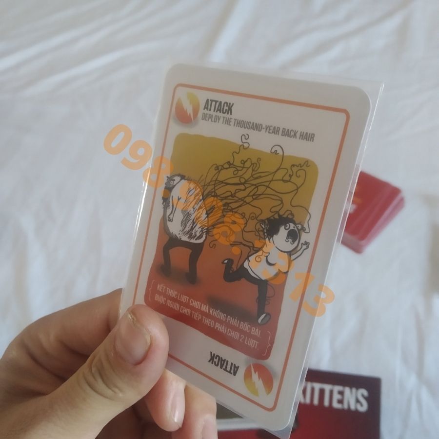 Sleeves bọc bài Mèo nổ Exploding Kittens bảo vệ bài 5.7 x 8.8 cm