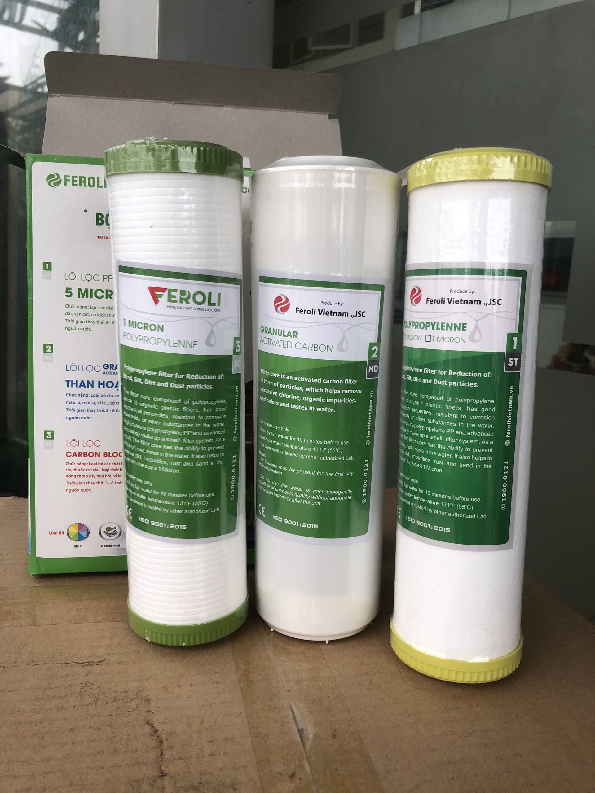 bộ 3 lõi lọc nước feroli