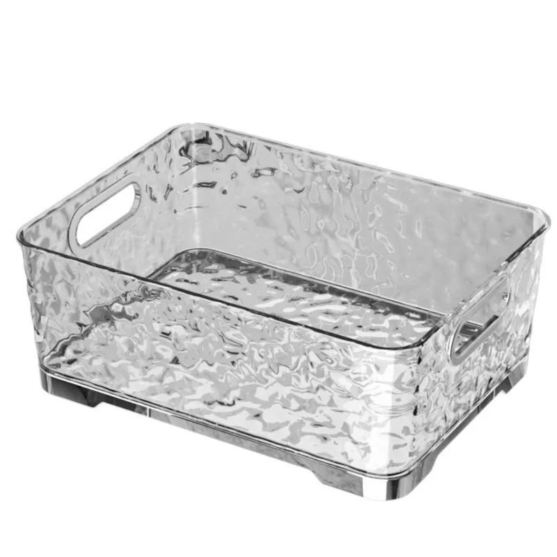 Desktop cosmetics storage box transparent basket Dormitory mask snacks sundry storage rack storage basket