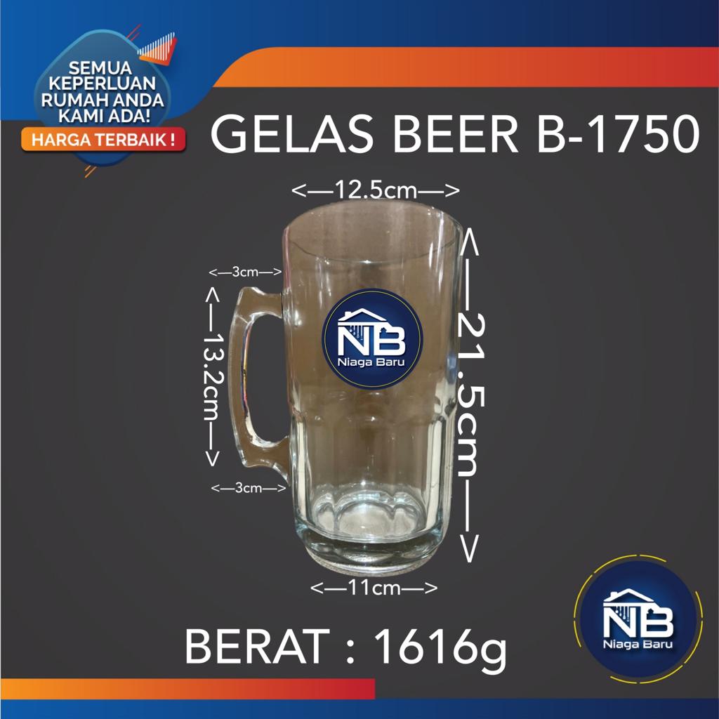 Gelas Kaca Jumbo Gelas Beer Gelas Beling B 1750 1pc Lazada Indonesia 6231