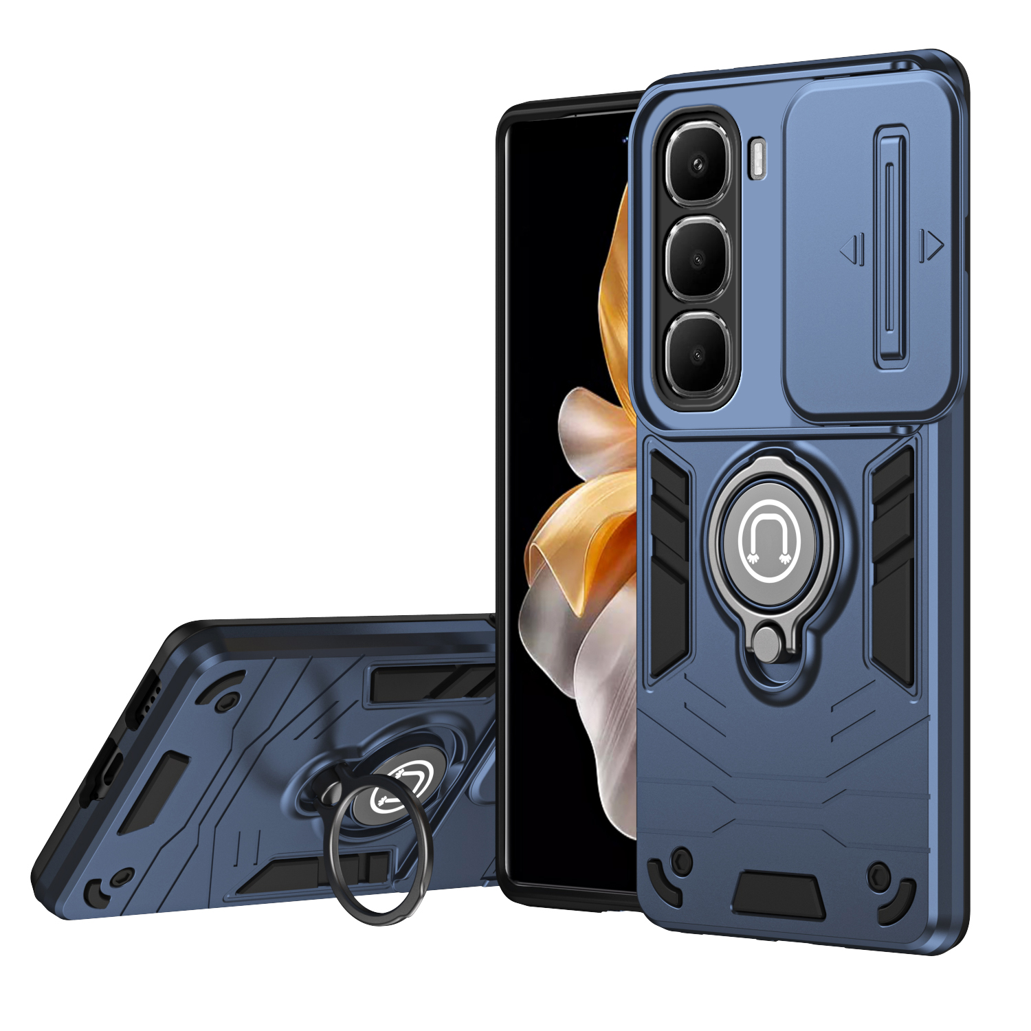 For infinix Hot 50 50i 60i 50 60 Pro Plus case Shockproof Armor Bumper Stand with Holder Ring Cover casing For infinix Note 50X 50S 50 Pro Phone casing.