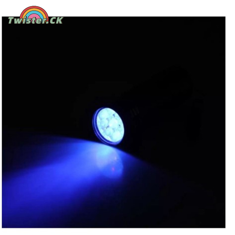 Twister.CK 9 Uv Led Ultraviolet Flashlight Multi-functional Mini Fluorescent Torch Lightweight Portable Outdoor Waterproof Emergency Lamp