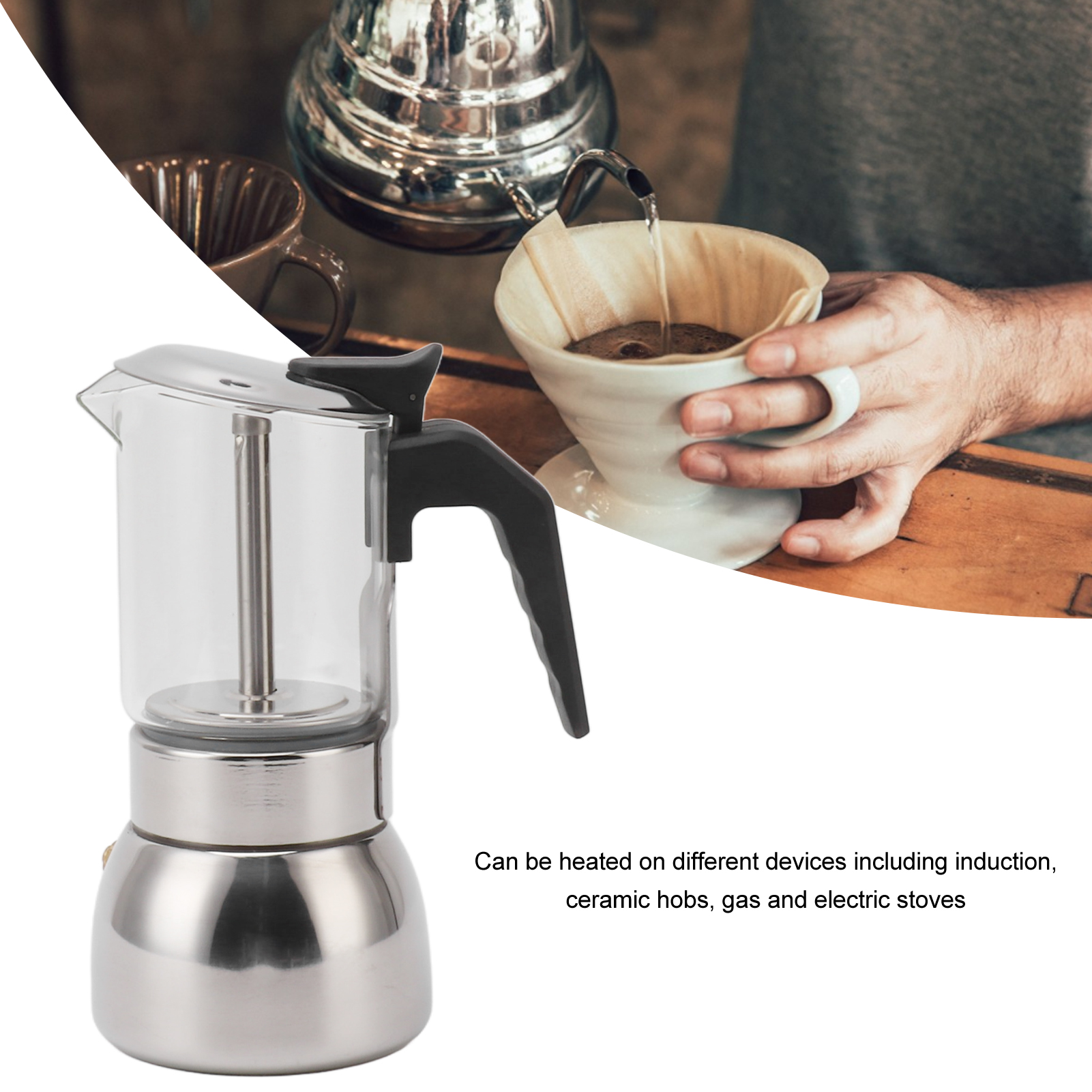 Coffee Maker Double Valve Moka Pot for Coffee Shop