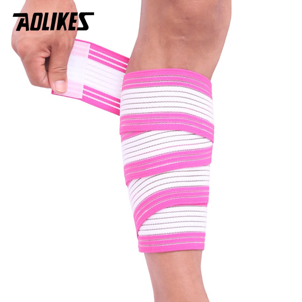 AOLIKES 1PCS 90 7.5cm Powerlifting Elastic Bandage Leg Compression Calf