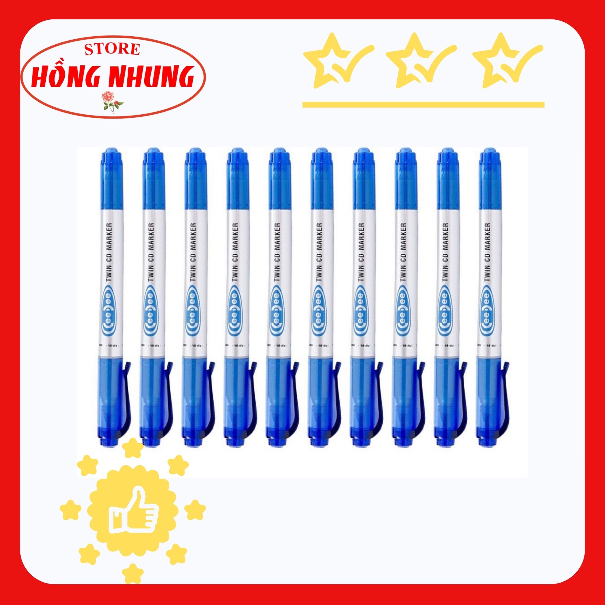 [Hàng Mới Về]Combo 10 Cây Bút Lông Dầu Thiên Long PM-04