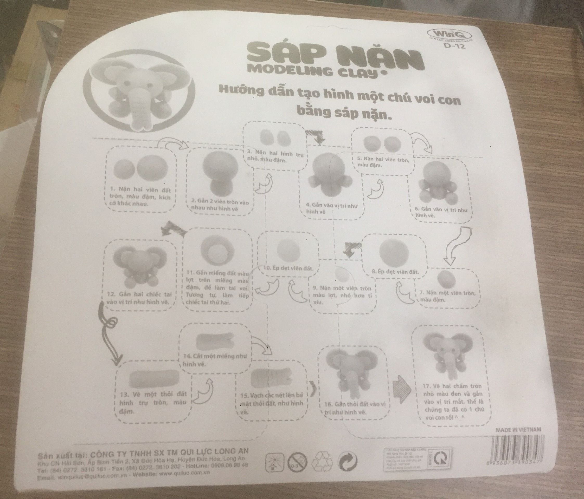 Sáp Đất Nặn 12 màu WinQ D-12
