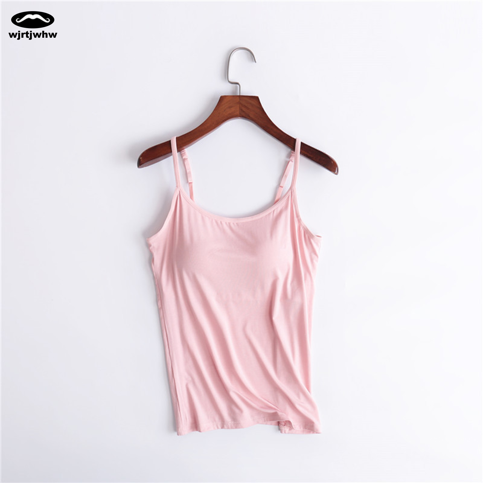 Women Tank with Built-in Bra Adjustable Spaghetti Strap Tank Top for Women  Formal Daily Party Ball WJHW-MY