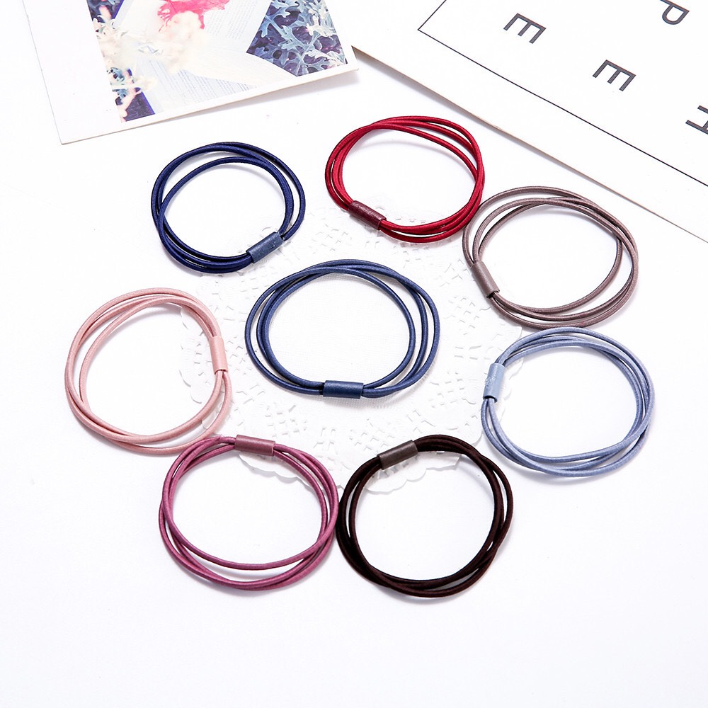 COMBO 5 Dây Cột Tóc Chập 3 Sợi Chắc Chắn Siêu Rẻ Siêu Bền PKNH0845