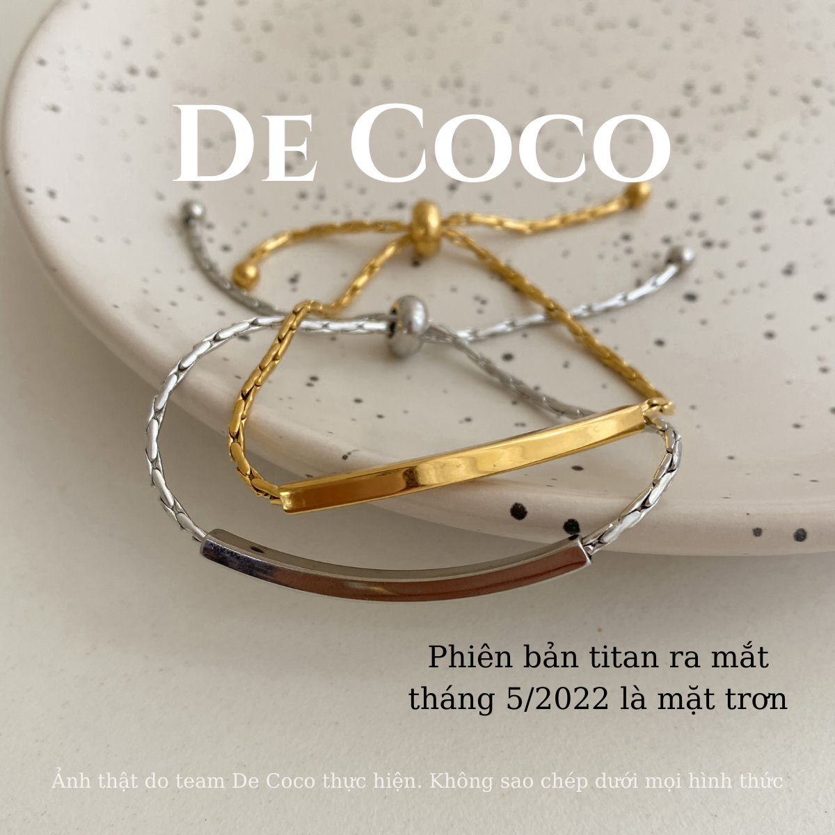 Vòng tay nữ, lắc tay gold bar De Coco Decoco thumbnail