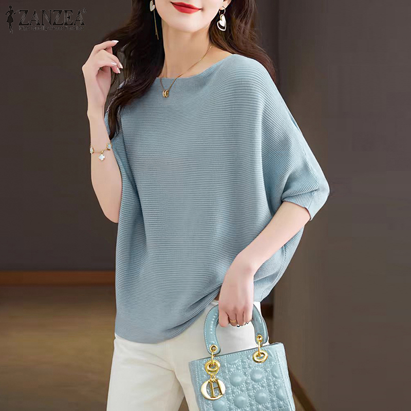 %E3%80%90Trending%E3%80%91%20ZANZEA%20Korean%C2%A0Style%20Women's%20Blouse%20Summer%20Casual%20New%20Fashion%20Batwing%20Sleeve%20O-Neck%20Loose%20Solid%20Top%20-%20Image%205