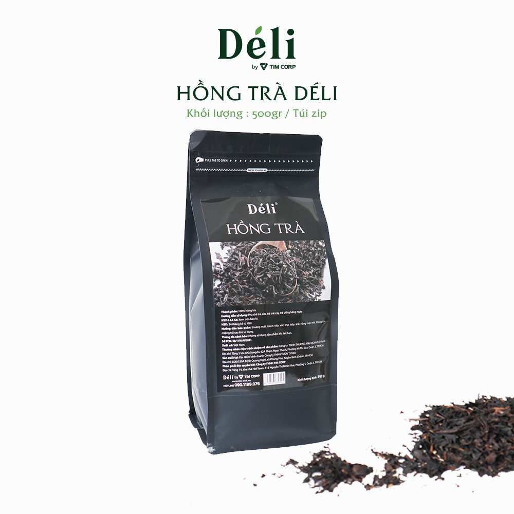 Hồng trà  Trà đen  cao cấp Déli GIÁ TỐT TÚI 500gram - Nguyên liệu pha chế