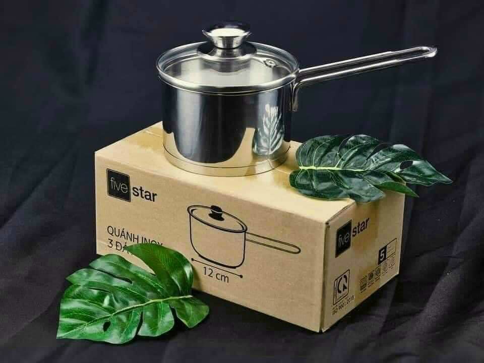 Quánh INOX 3 đáy Five star (CHÍNH HÃNG) đủ size 12-14-16