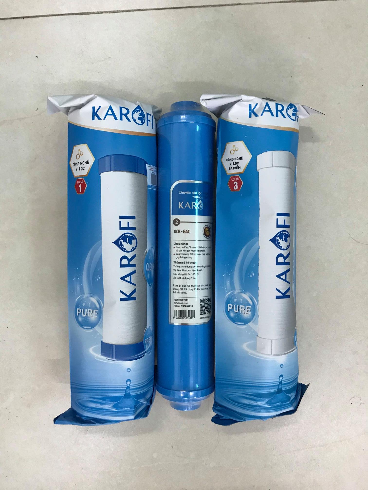 Combo bộ lõi lọc 123 karofi + lõi 1 karofi