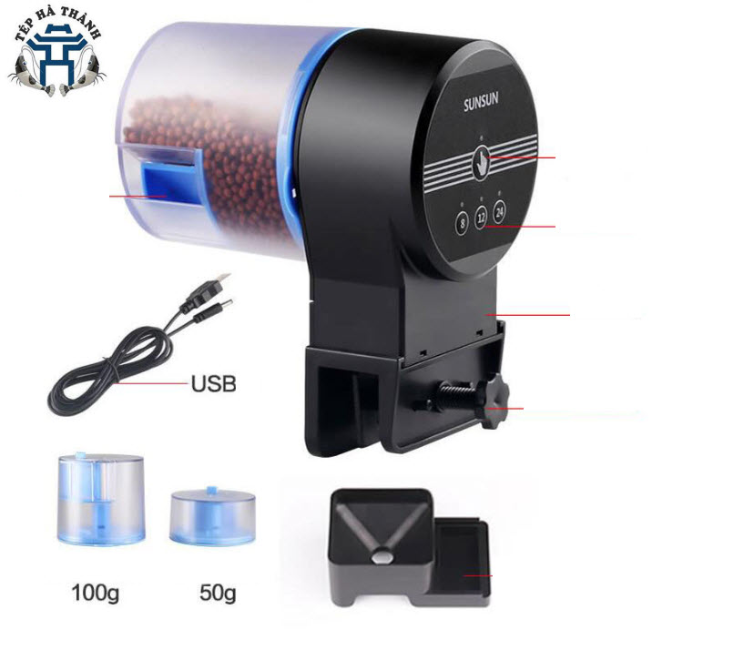 Máy cho cá ăn tự dộng sunsun ak 01- ak02 cho cá cảnh