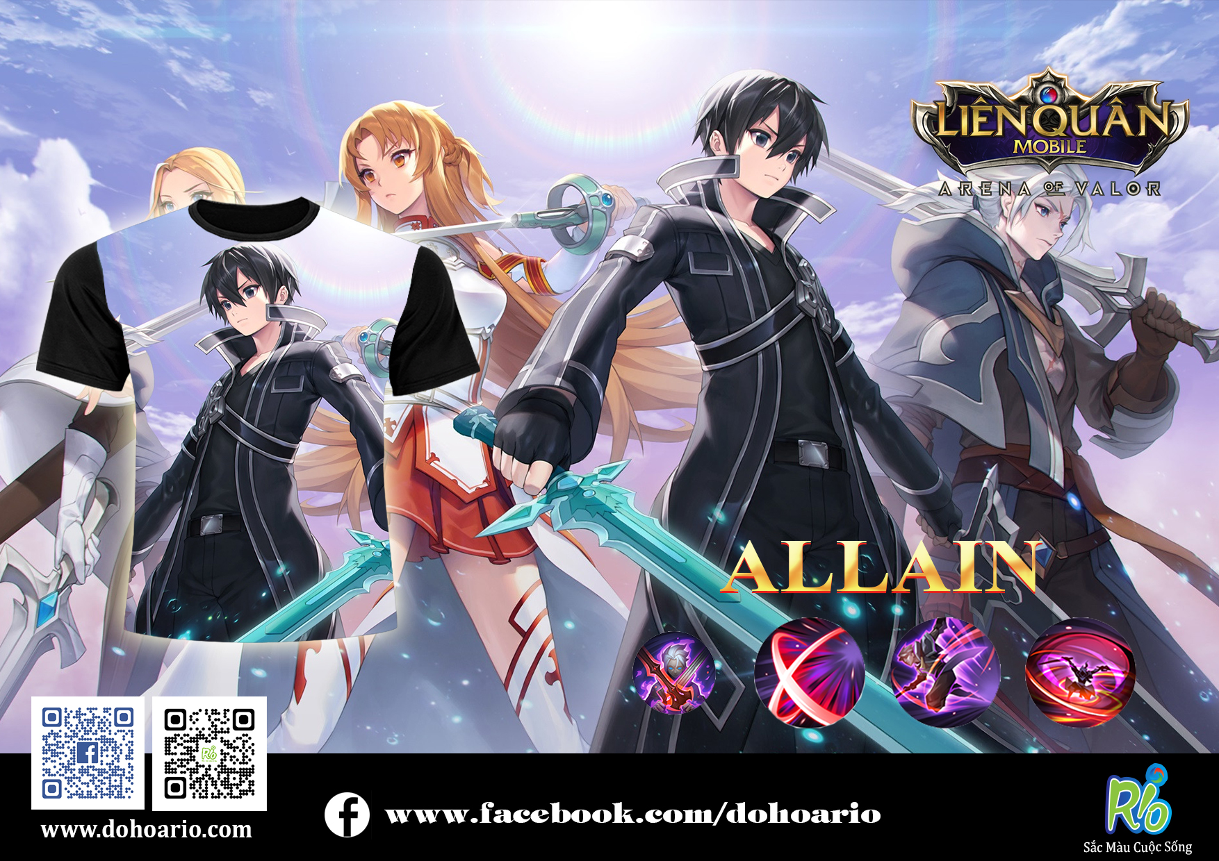 Liên Quân Mobile Không chỉ Allain và Butterfly Elsu cũng là tướng sở hữu  skin Sword Art Online