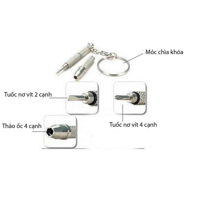 Móc vít chìa khóa sửa gọng kính mắt