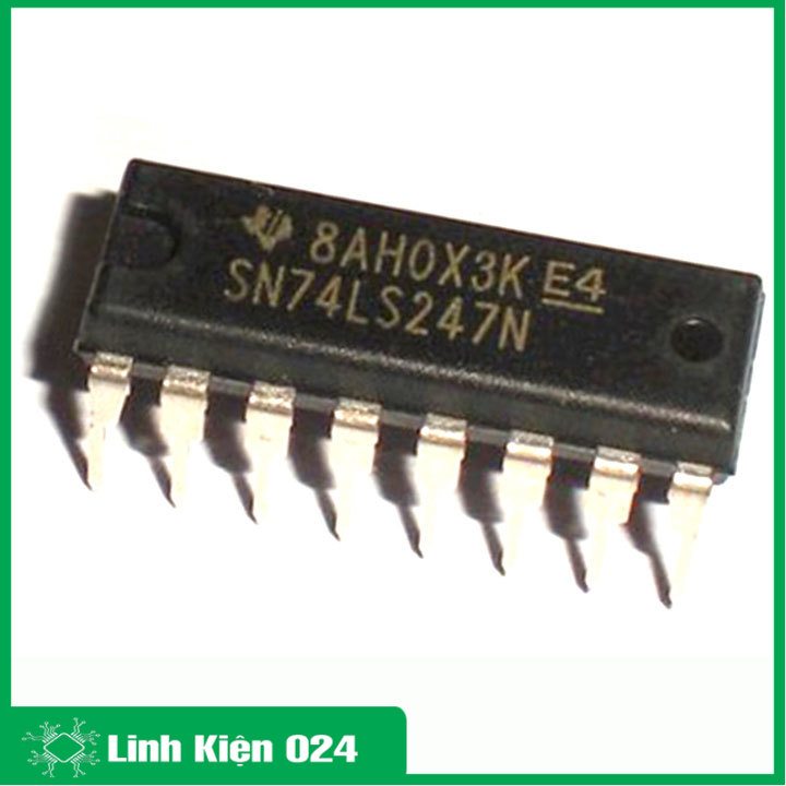 74LS247 BCD to 7-Segment Decoder - Driver DIP16