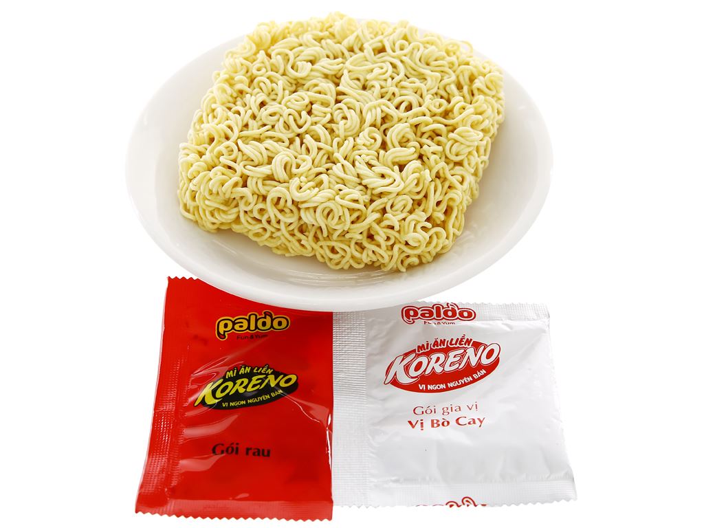 Lốc 6 Gói Mì Koreno Vị Bò Cay 75g