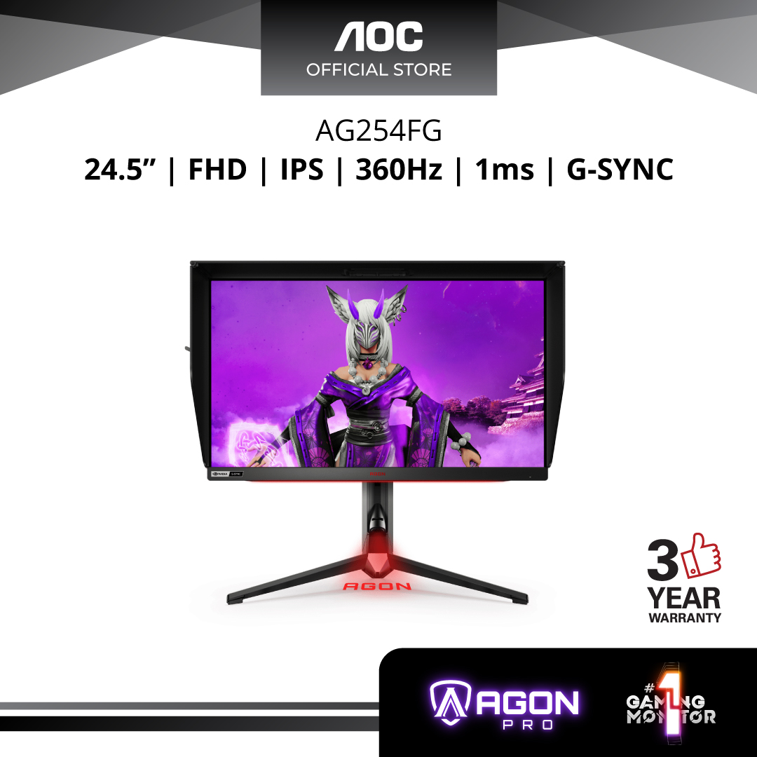 Monitor Gaming AOC AG254FG (24.5'' - 1 ms - 360 Hz - G-SYNC)