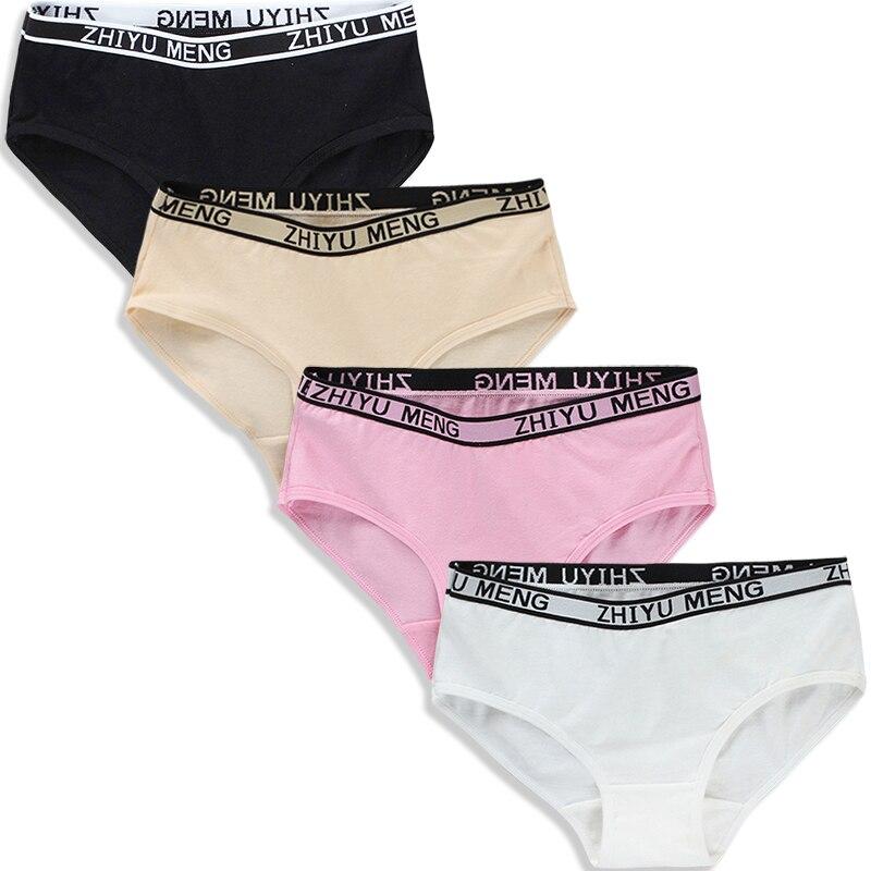 4pcs Children's Panties 8-14Years Old Teens Cotton Underwear Sport Puberty  Big Teen Student Briefs